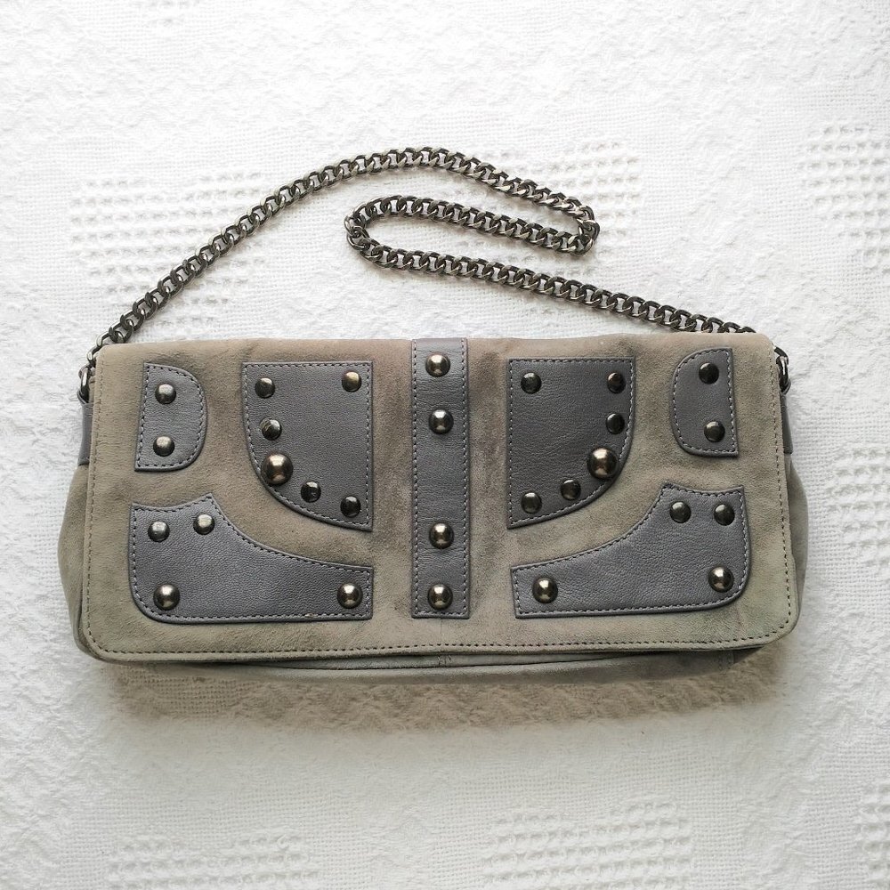 Leather Studded Shoulder Bag